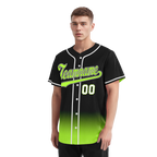 Custom Black Green Fade Fashion Personalized Authentic Baseball Jersey BSBJ01-D0a70e7