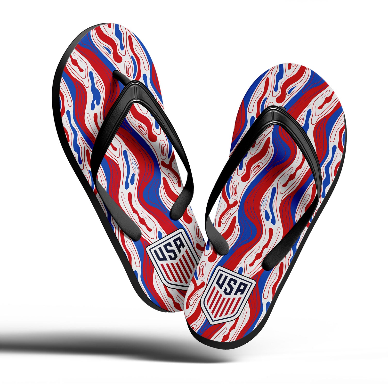 Custom United States 2026 World Cup Sneakers DIY Country Flag Running Shoes Lightweight Sport Shoes Gift for Football Fans Personalized Team Name and Logo FN058-F028041-15