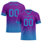 Custom Blue Purple Fade Fashion Personalized Authentic Football Jersey FBJ02-D06108