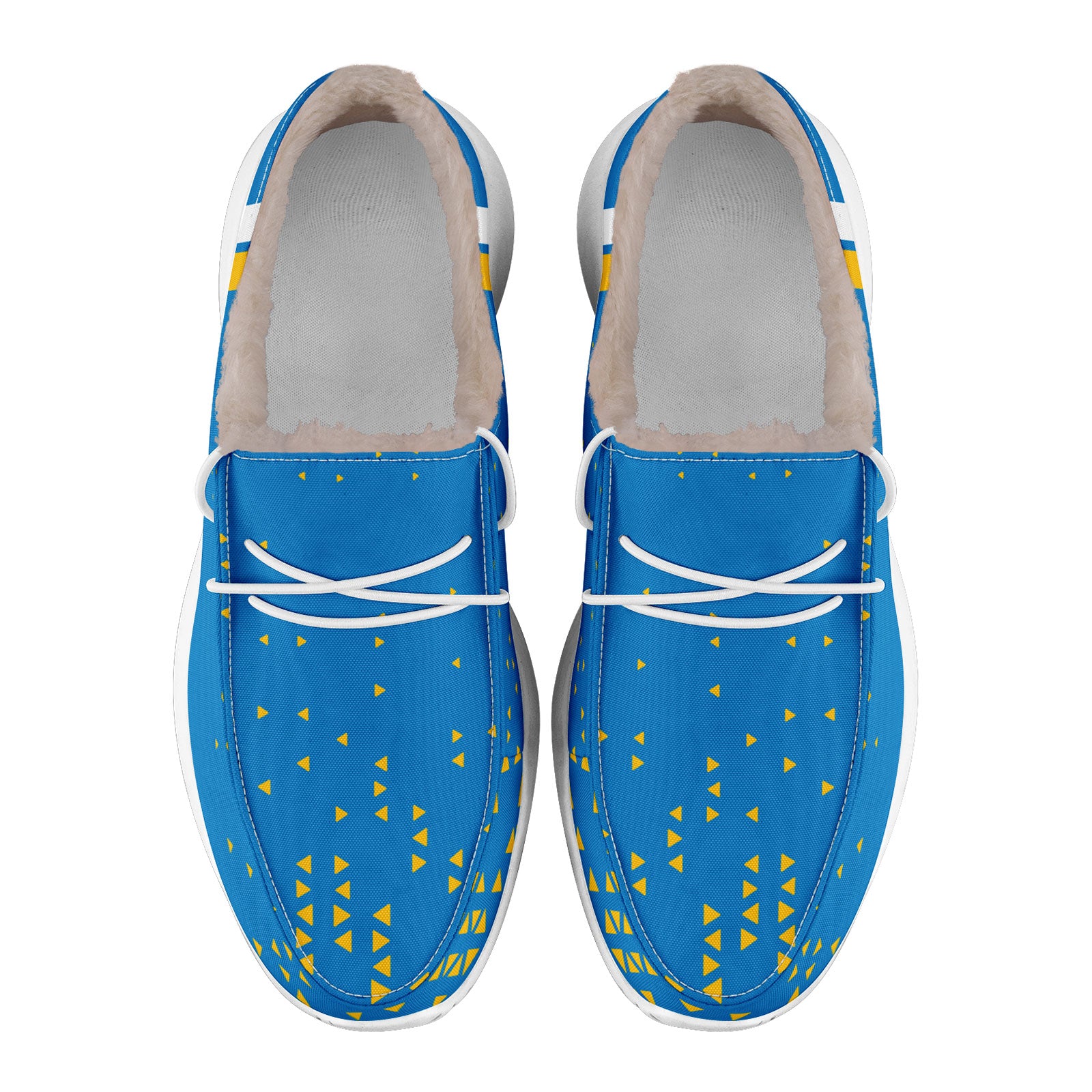 Custom Blue Yellow Los Angeles Shoes Personalized Sneaker FN042-D020279-22
