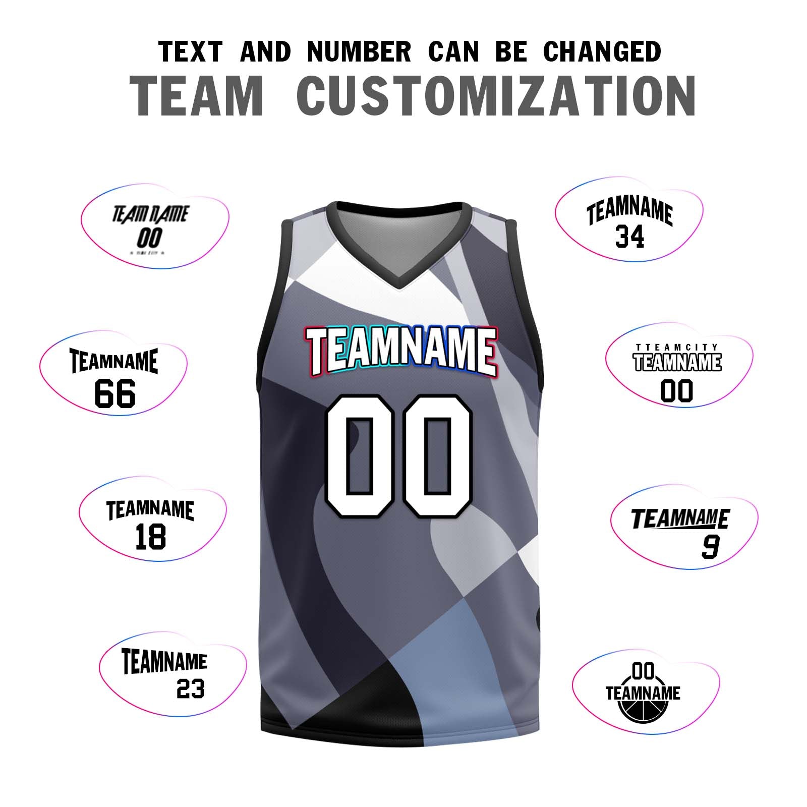 Custom Camouflage Black Brooklyn City Edition Personalized Reversible Basketball Set Sports Basketball Jersey BBJ01R-D0610-3