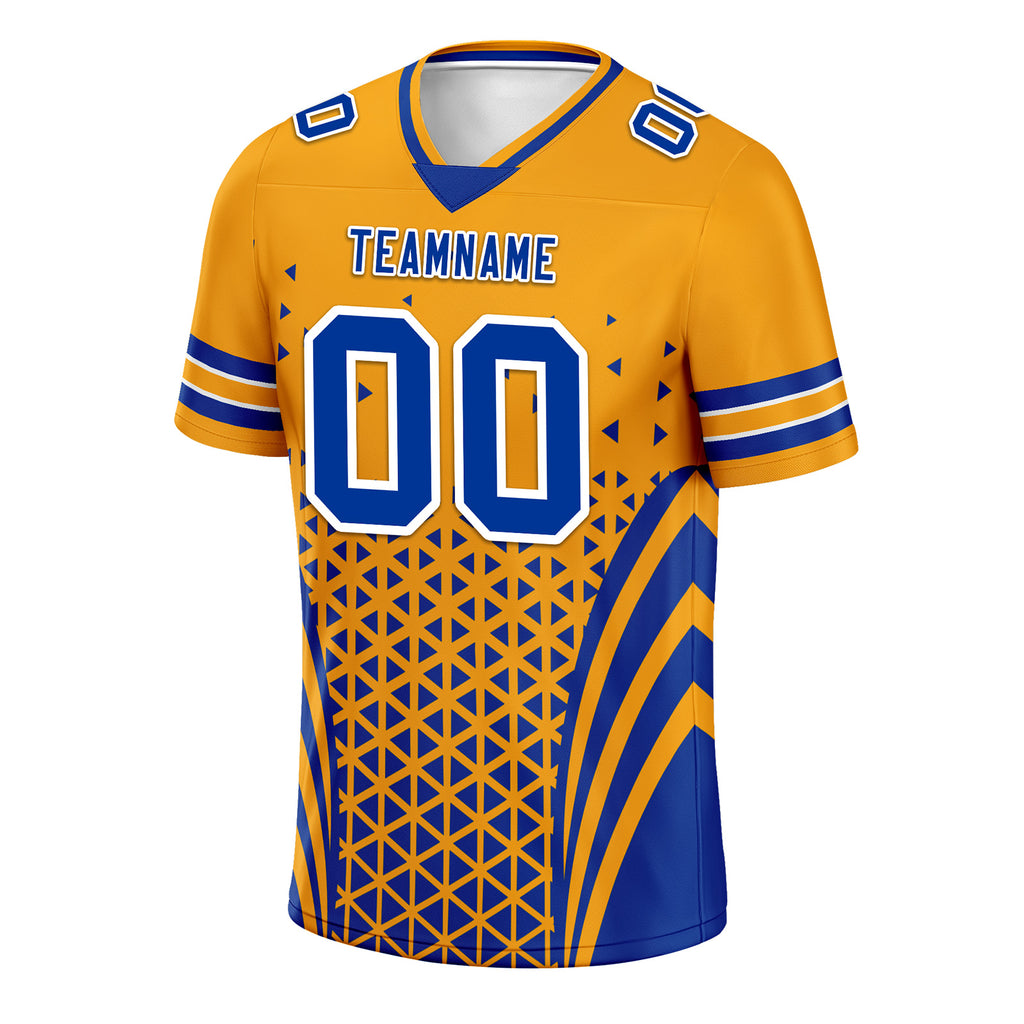 Custom Yellow White California Personalized Authentic Football Jersey FBJ02-D023033-15