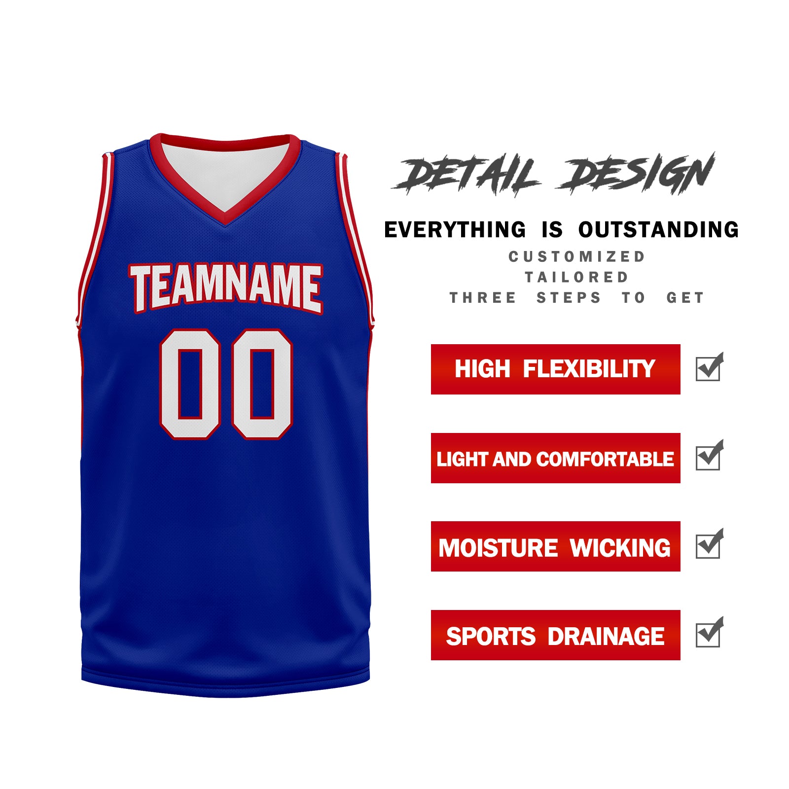Custom Blue Red White City Edition Personalized Sports Uniform Authentic Basketball Jersey BBJ01-D06101-26