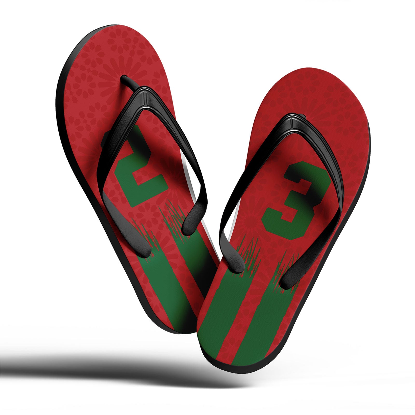 Custom Morocco 2026 World Cup Sneakers DIY Country Flag Running Shoes Lightweight Sport Shoes Gift for Football Fans Personalized Team Name and Logo FN058-F009124-2