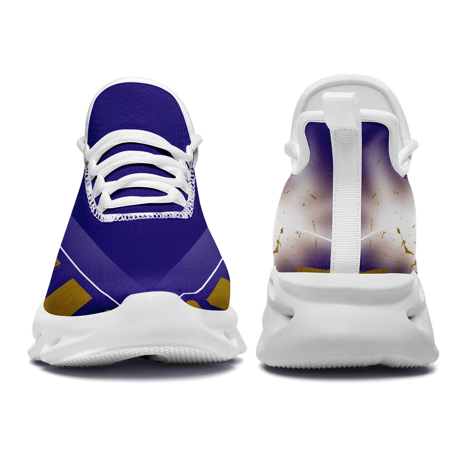 Custom Blue Yellow Baltimore MaxSoul Shoes and Hat Combo Offer Personalized Combo ZH-D020264-2