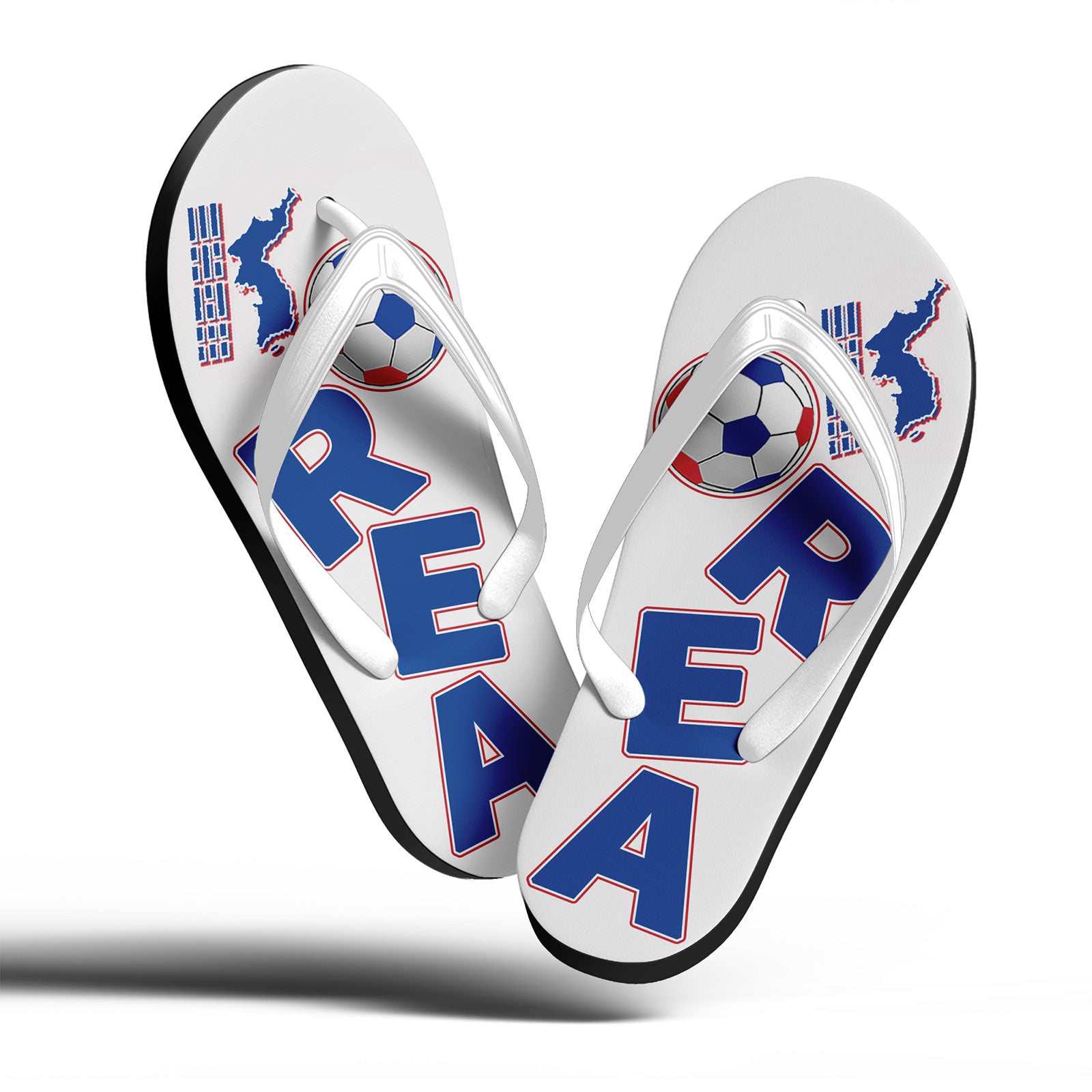 Custom South Korea 2026 World Cup Sneakers DIY Country Flag Running Shoes Lightweight Sport Shoes Gift for Football Fans Personalized Team Name and Logo FN058-F009109-3