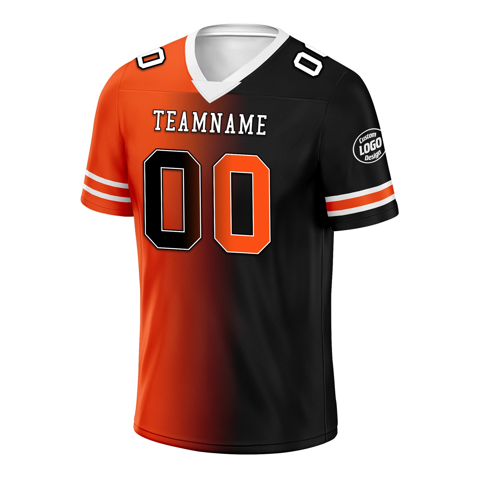 Custom Orange Black Ohio Personalized Authentic Football Jersey FBJ02-D028017-19