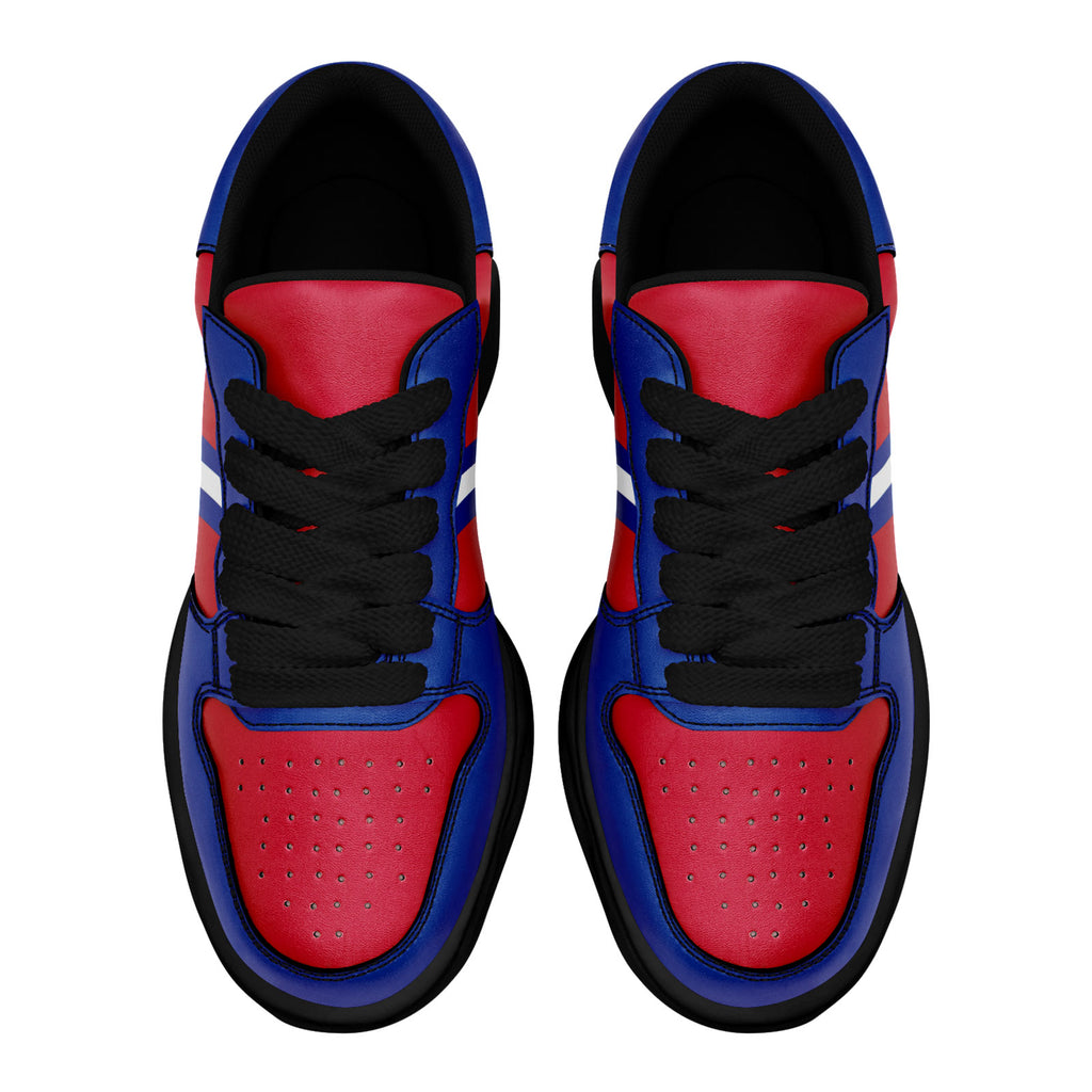 Custom Red Blue Buffalo Shoes Personalized Sneaker FN032-D020389-4