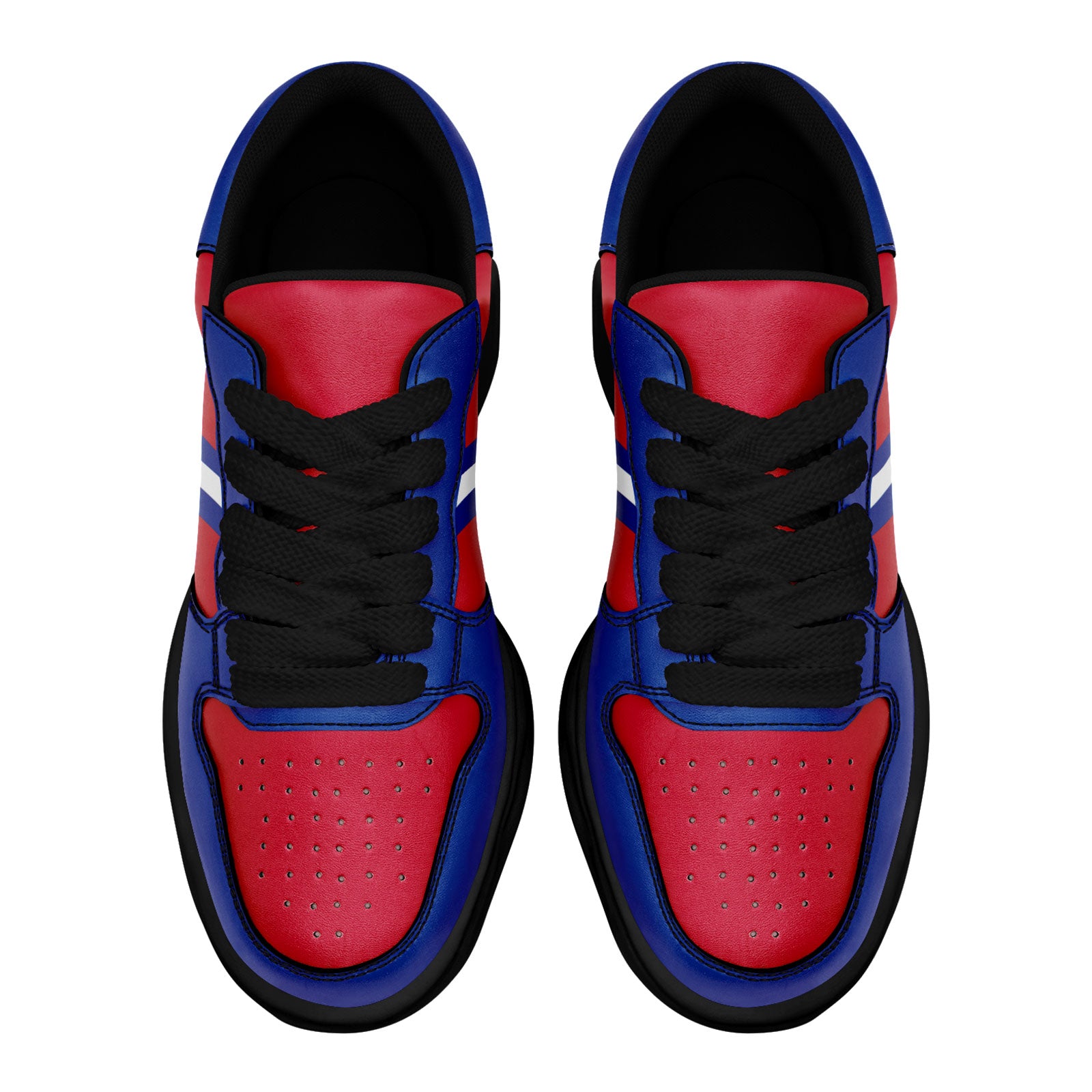 Custom Red Blue Buffalo Shoes Personalized Sneaker FN032-D020389-4