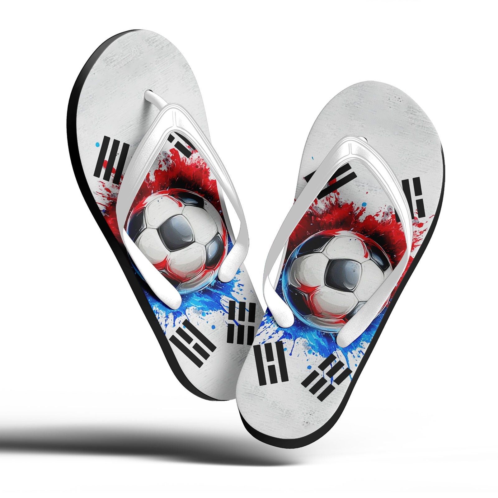 Custom South Korea 2026 World Cup Sneakers DIY Country Flag Running Shoes Lightweight Sport Shoes Gift for Football Fans Personalized Team Name and Logo FN058-F009109-5