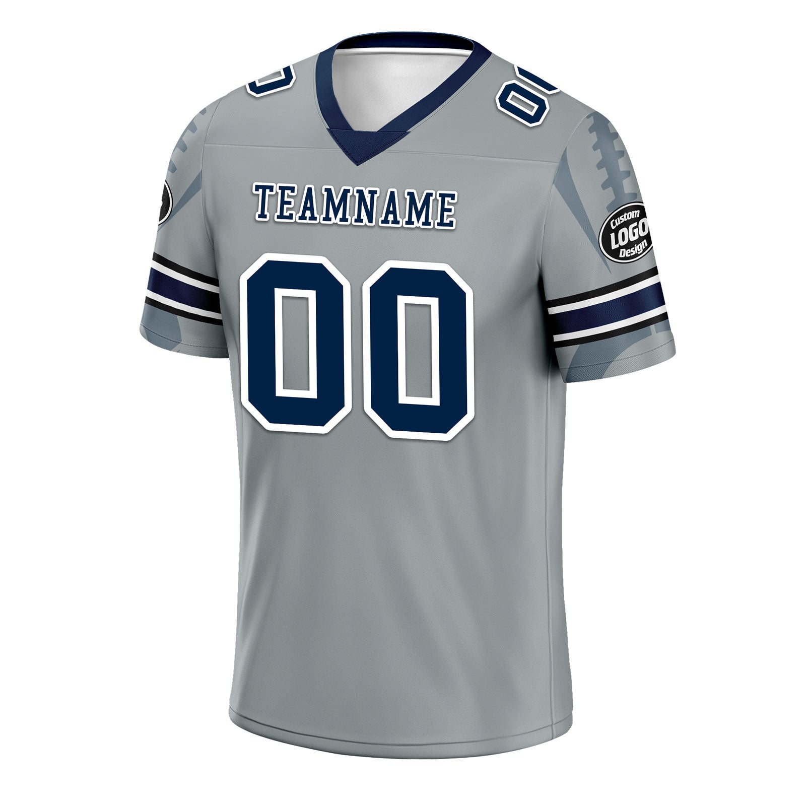 Custom Gray Seattle Personalized Authentic Football Jersey FBJ02-D025033-27