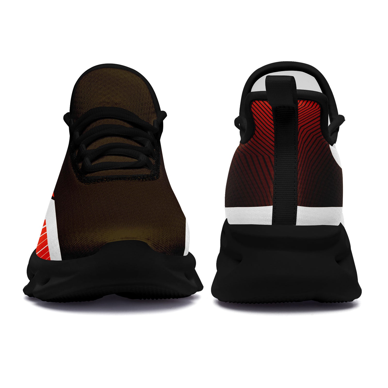 Custom Brown Orange White Cleveland Maxsoul Shoes Personalized Sneaker FN003-D020325-8