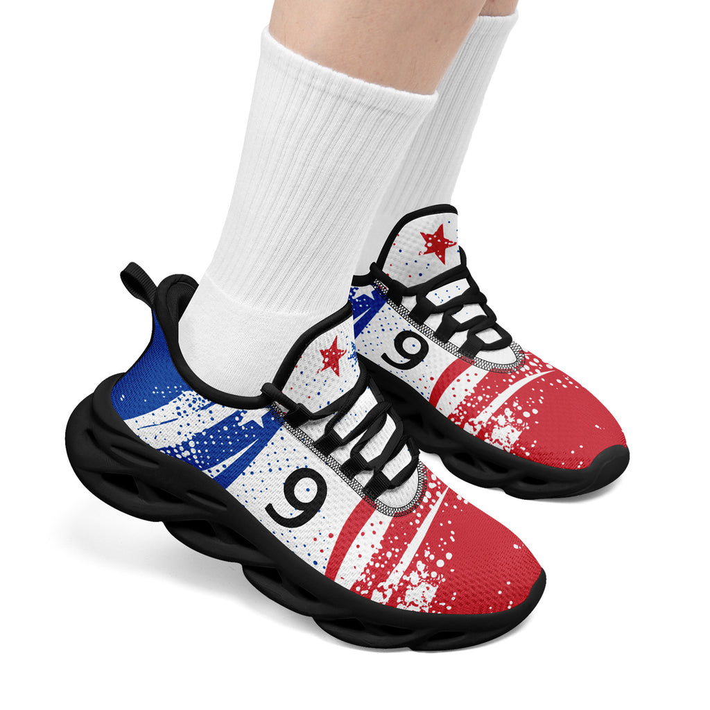Custom South Korea 2026 World Cup Sneakers DIY Country Flag Running Shoes Lightweight Sport Shoes Gift for Football Fans Personalized Team Name and Logo FN003-F009114-10