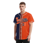 Custom Blue Orange Gradient Fashion Personalized Authentic Baseball Jersey BSBJ01-D0a7089