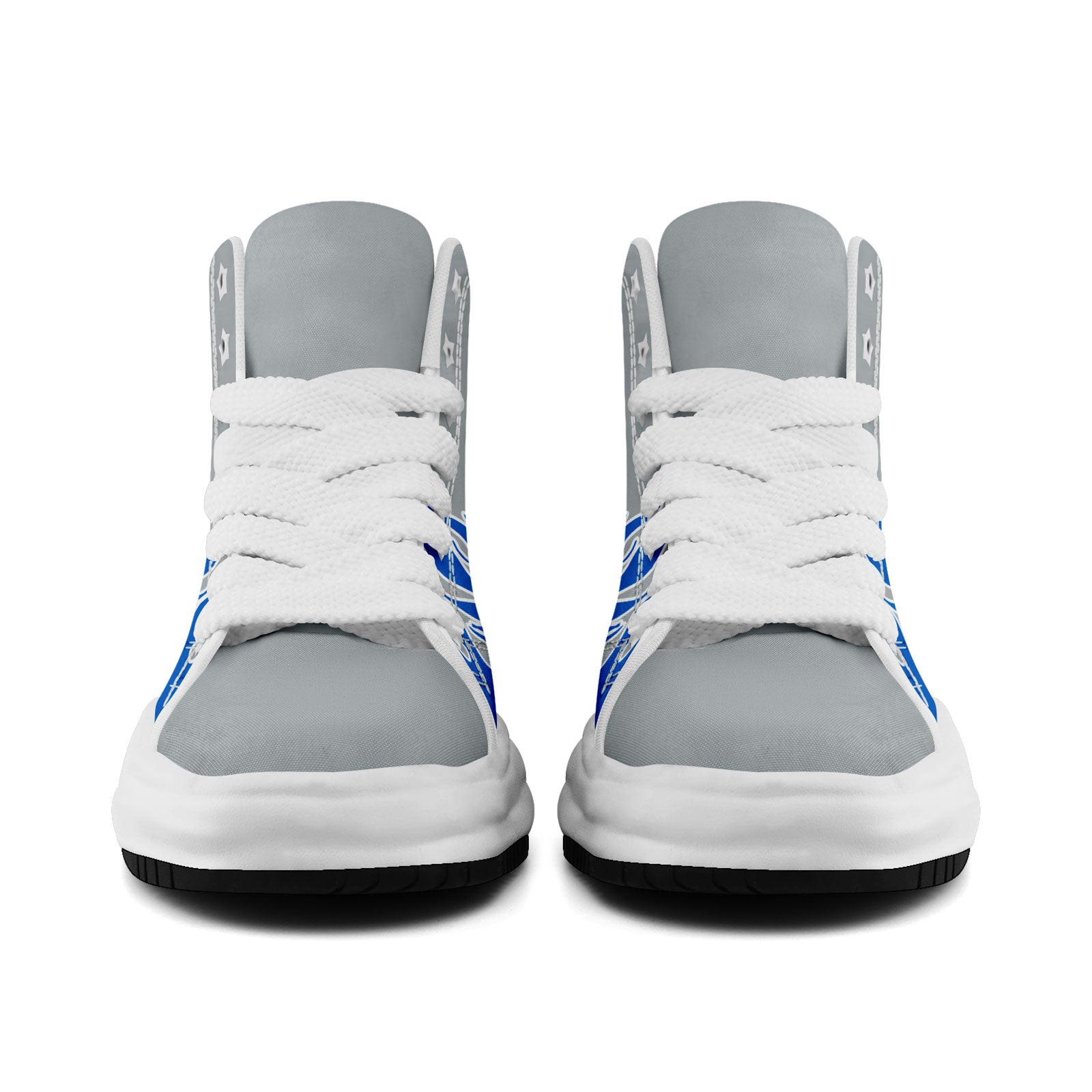 Custom Blue Gray Detroit Football Jersey and Firesoul Sports Shoes Combo Offer Personalized Combo ZH-D020273-11