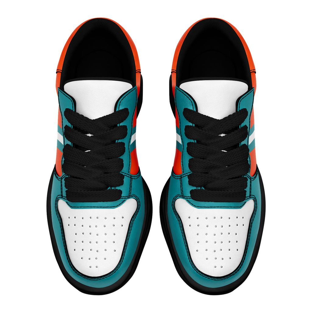 Custom Green Orange Miami Shoes Personalized Sneaker FN032-D020389-24