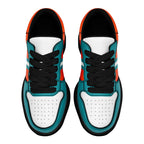 Custom Green Orange Miami Shoes Personalized Sneaker FN032-D020389-24