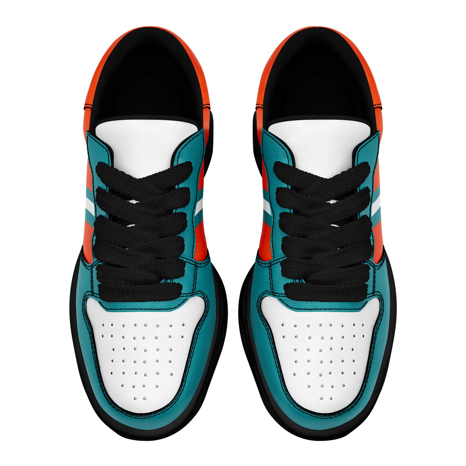 Custom Green Orange Miami Shoes Personalized Sneaker FN032-D020389-24