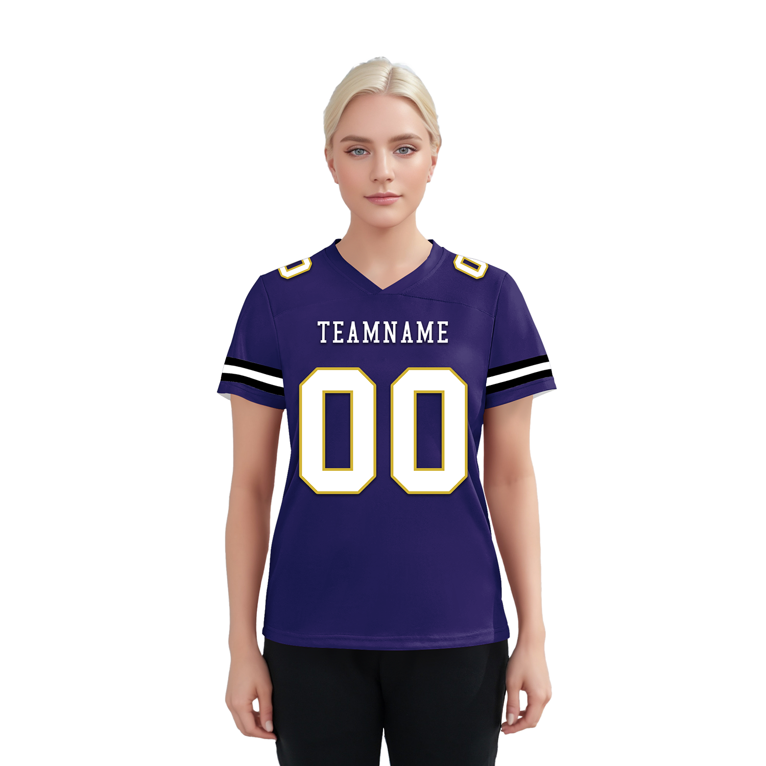 Custom Purple Classic Style Personalized Authentic Football Jersey FBJ02-bd0a70cb