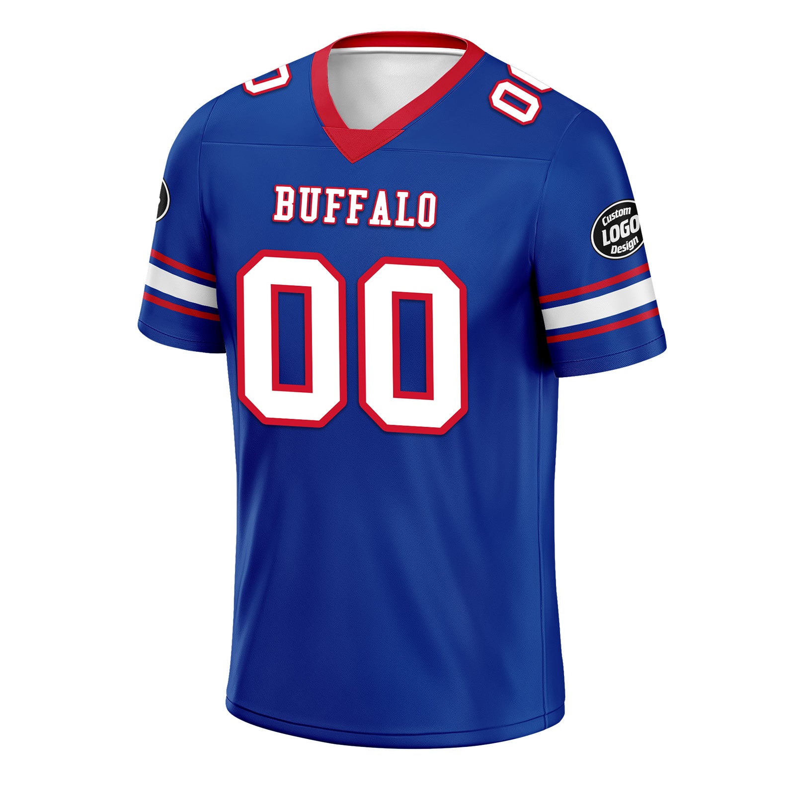 Custom Royal Red Buffalo Personalized Authentic Football Jersey FBJ02-D020256-31