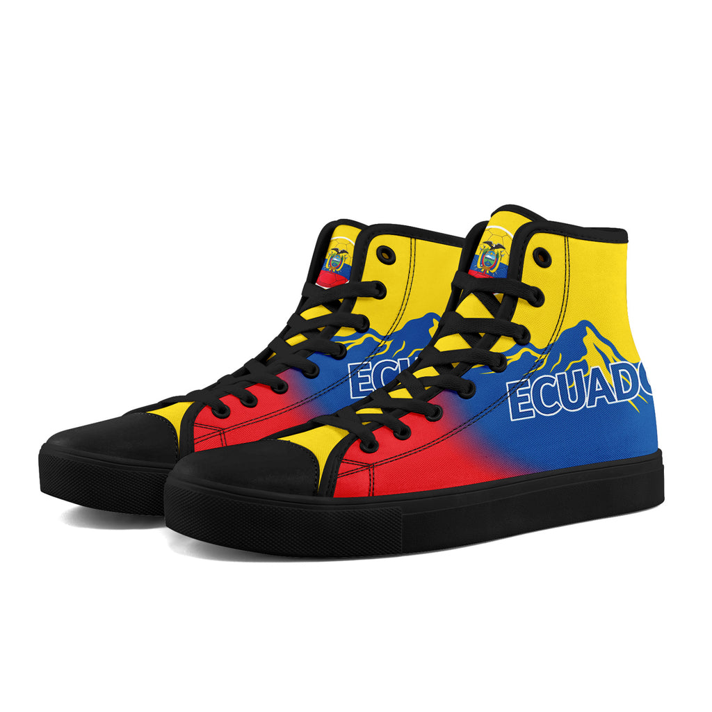 Custom Ecuador 2026 World Cup Sneakers DIY Country Flag Running Shoes Lightweight Sport Shoes Gift for Football Fans Personalized Team Name and Logo FN024-F009099-5