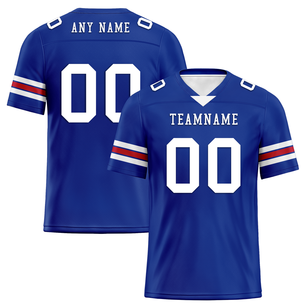 Custom Blue Classic Style Personalized Authentic Football Jersey FBJ02-bd0a70aa