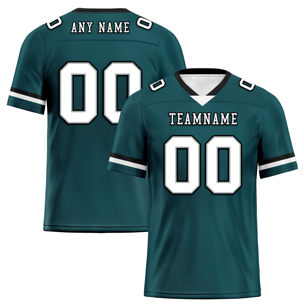Custom Cyan Classic Style Personalized Authentic Football Jersey FBJ02-bd0a70ab