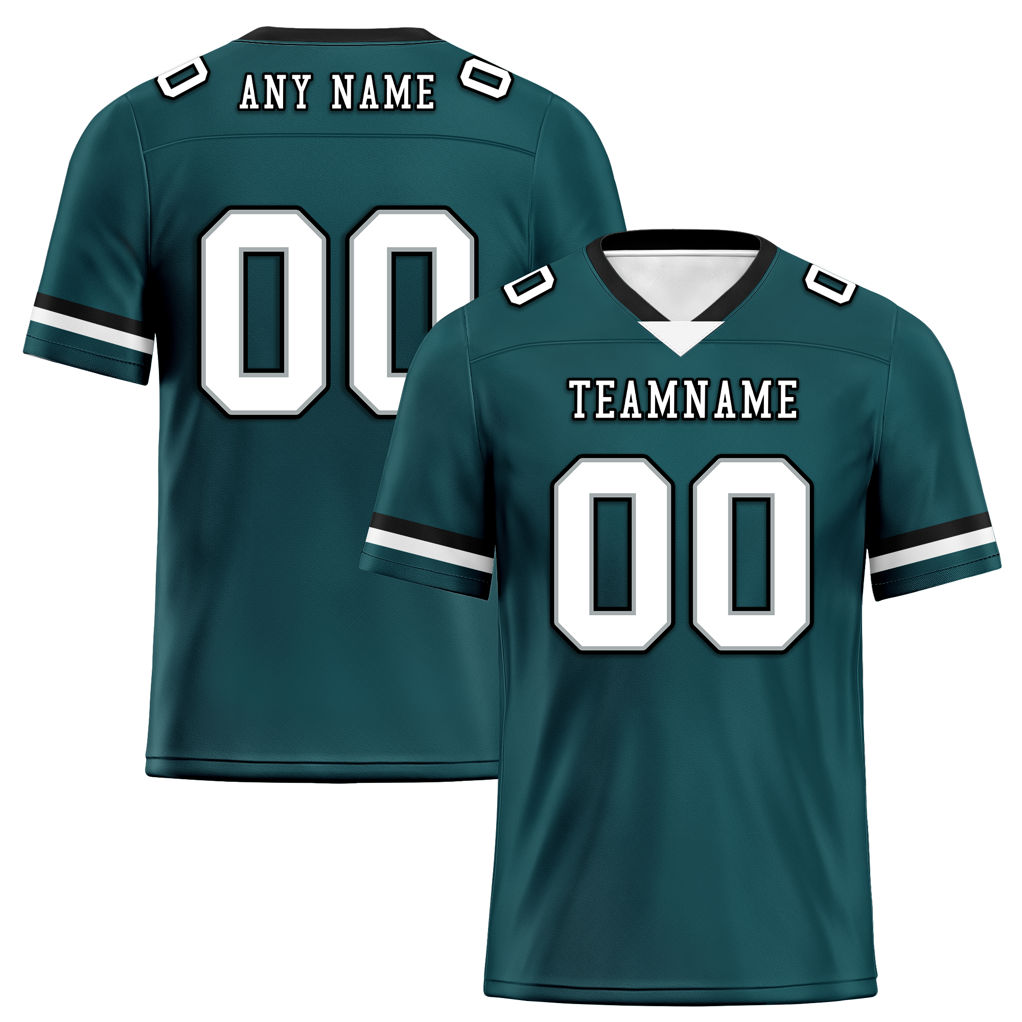 Custom Cyan Classic Style Personalized Authentic Football Jersey FBJ02-bd0a70ab
