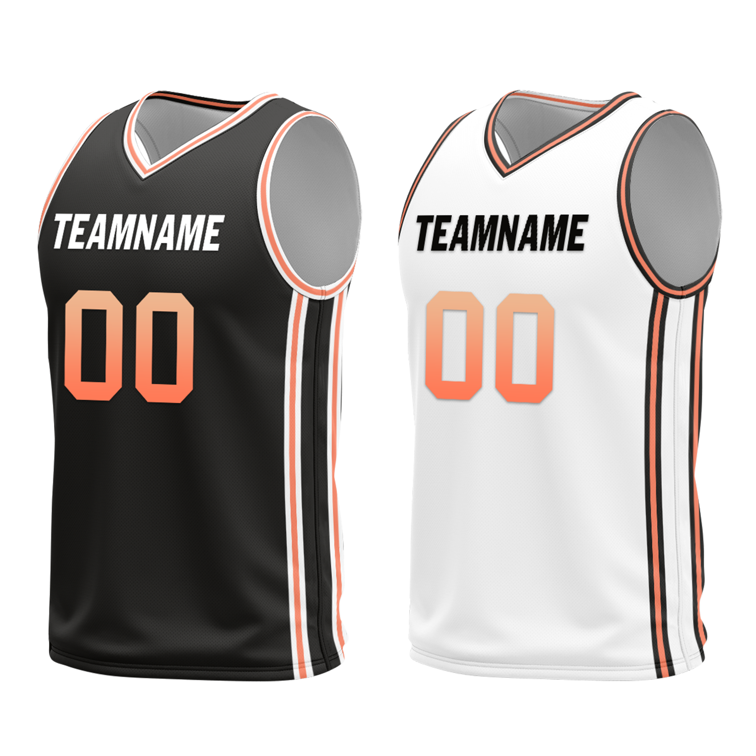 Custom Black White Classic Style Reversible Basketball Uniform Personalized Ordinary BBJR-D017028