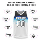 Custom Gradient Blue White Minnesota City Edition Personalized Reversible Basketball Set Sports Basketball Jersey BBJ01R-D0610-18