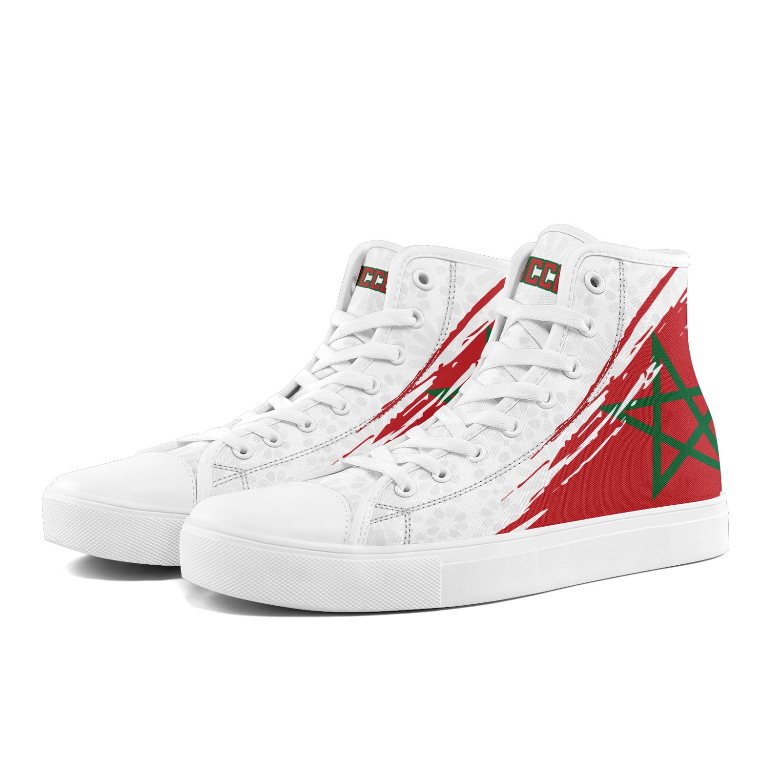 Custom Morocco 2026 World Cup Sneakers DIY Country Flag Running Shoes Lightweight Sport Shoes Gift for Football Fans Personalized Team Name and Logo FN024-F009090-5