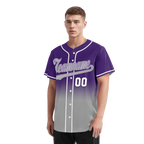 Custom Purple Grey Fade Fashion Personalized Authentic Baseball Jersey BSBJ01-D0a70cd