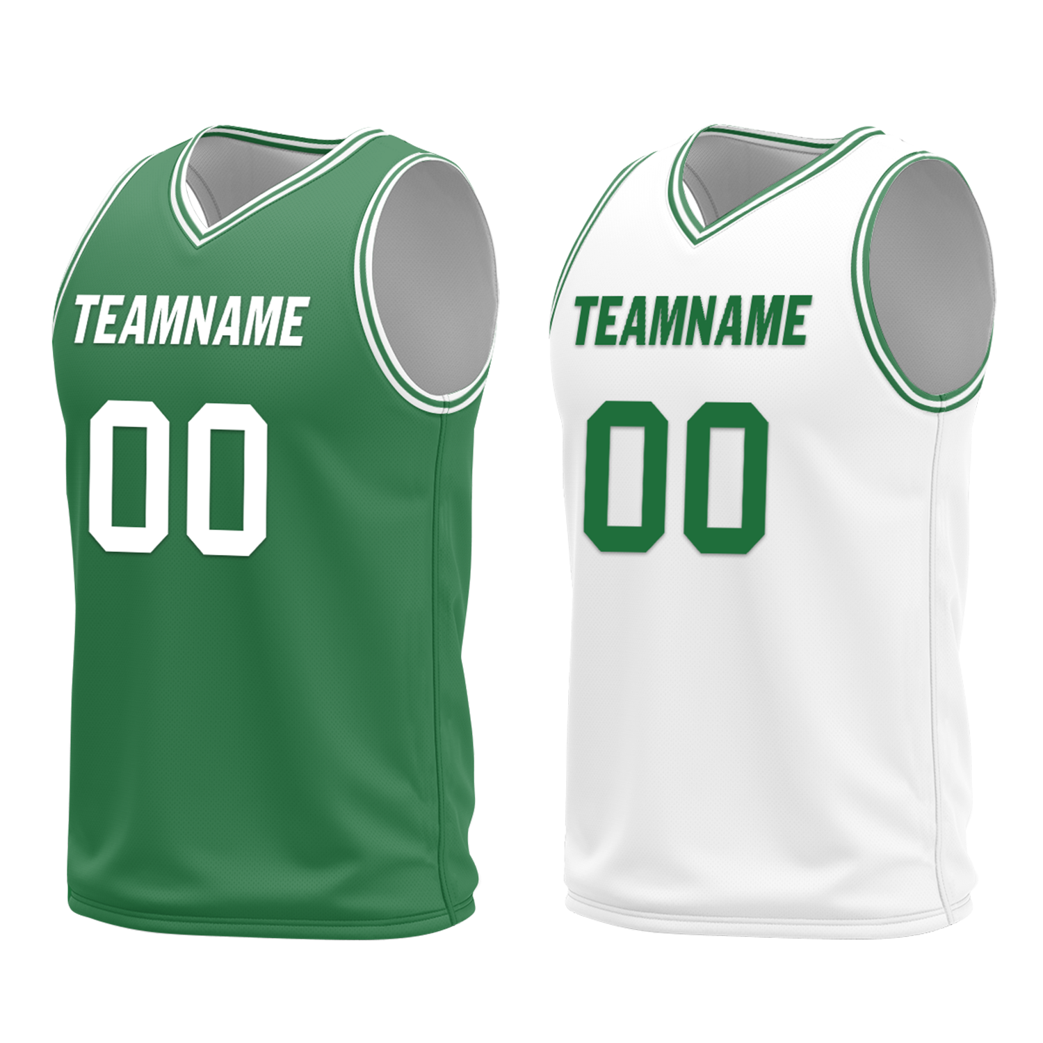 Custom Green White Classic Style Reversible Basketball Uniform Personalized Ordinary BBJR-D017001