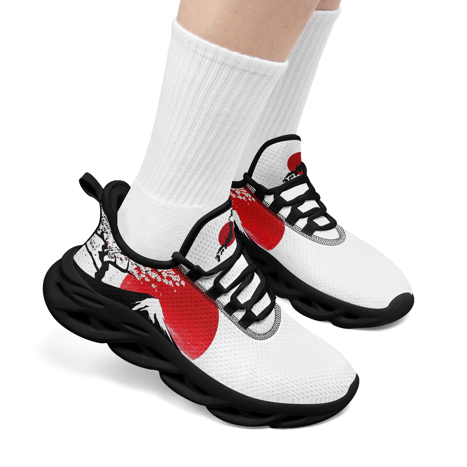 Custom Japan 2026 World Cup Sneakers DIY Country Flag Running Shoes Lightweight Sport Shoes Gift for Football Fans Personalized Team Name and Logo FN003-F025044-7