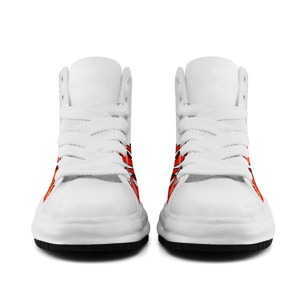 Custom White Orange Cleveland Football Jersey and Firesoul Sports Shoes Combo Offer Personalized Combo ZH-D020273-8