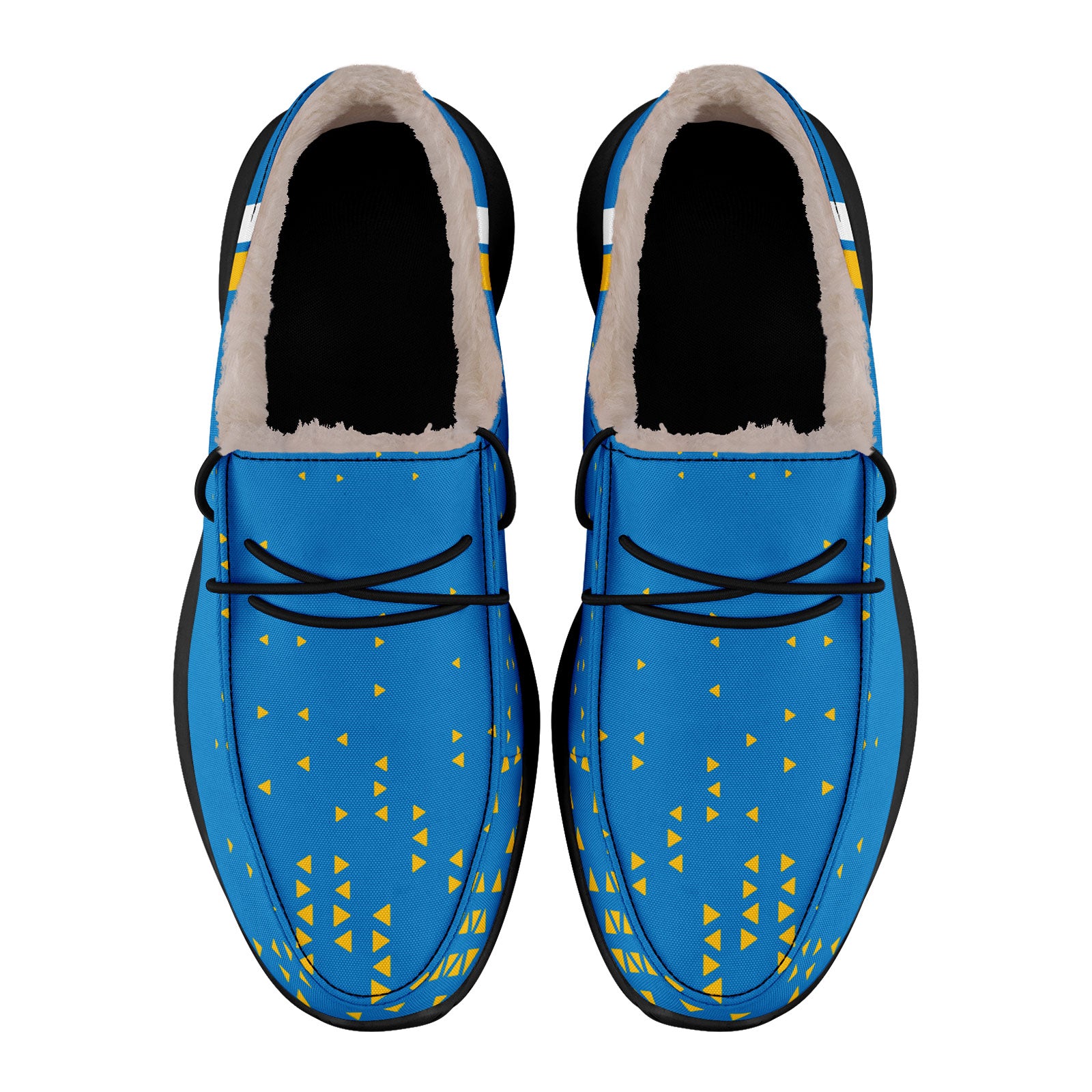 Custom Blue Yellow Los Angeles Shoes Personalized Sneaker FN042-D020279-22