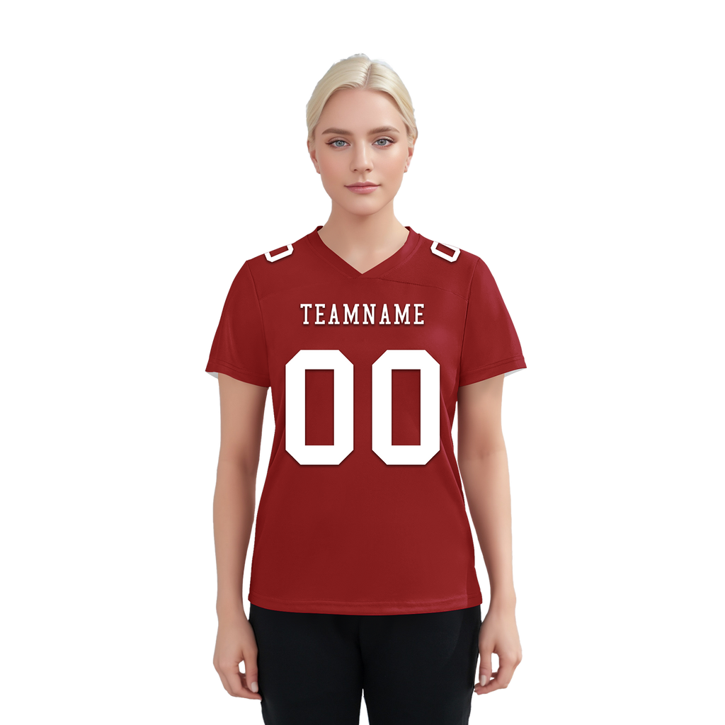 Custom Red Classic Style Personalized Authentic Football Jersey FBJ02-bd0a700a