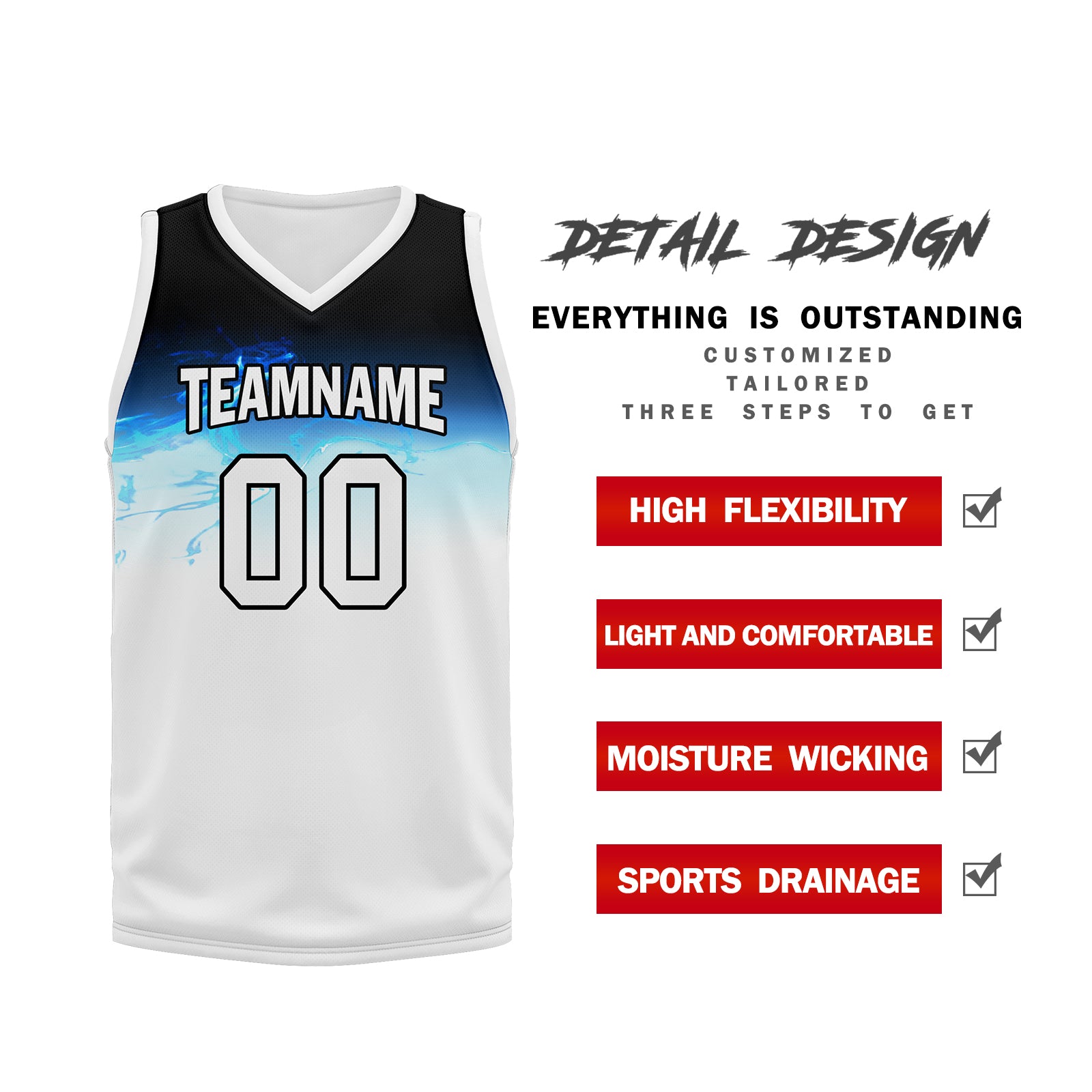 Custom White Blue City Edition Personalized Sports Uniform Authentic Basketball Jersey BBJ01-D06101-18