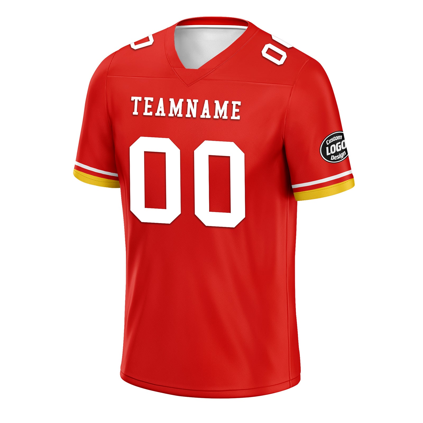 Custom Red Yellow Kansas City Football Jersey and Firesoul Sports Shoes Combo Offer Personalized Combo ZH-D020273-18