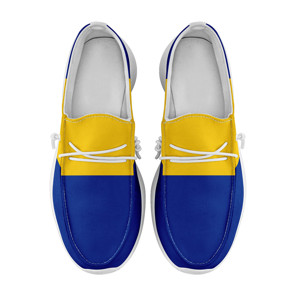 Custom Blue Yellow Los Angeles Jacket and Sports Shoes Combo Offer Personalized Combo ZH-D020294-15