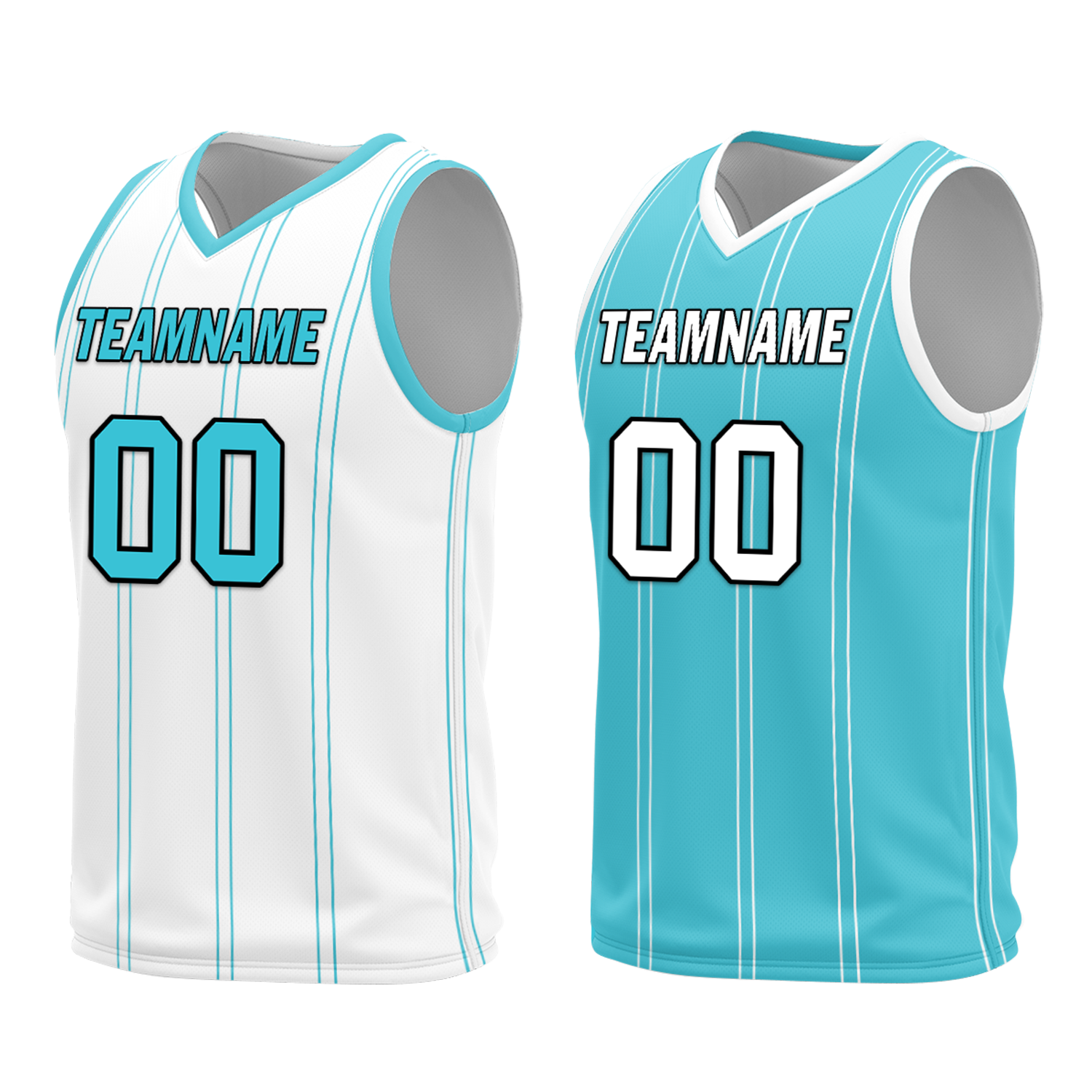 Custom White Blue Classic Style Reversible Basketball Uniform Personalized COOLMAX BBJR-D017013