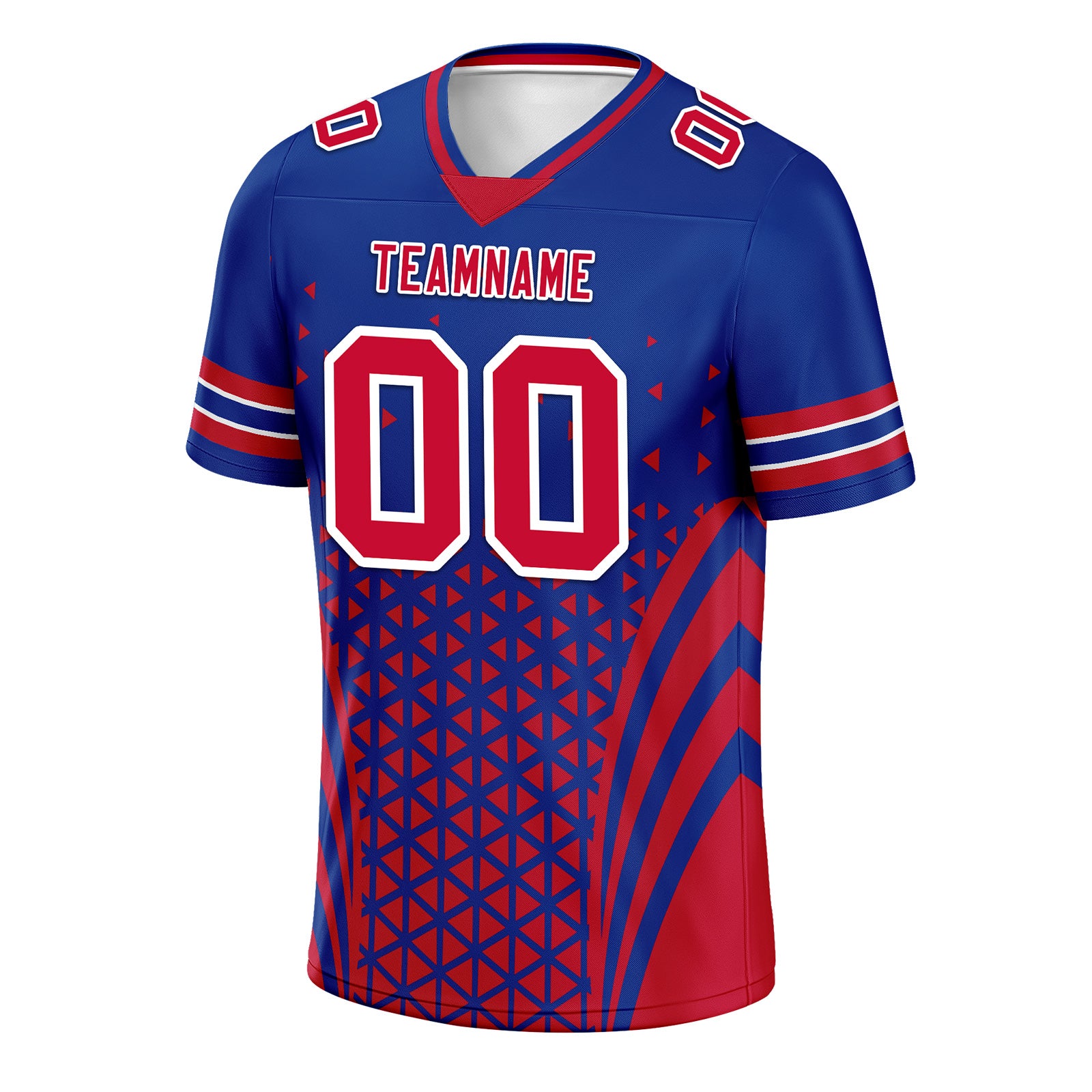 Custom Blue Red New York Football Jersey and Sports Shoes Combo Offer Personalized Combo ZH-D023031-4