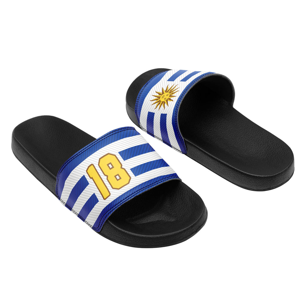 Custom Uruguay 2026 World Cup Sneakers DIY Country Flag Running Shoes Lightweight Sport Shoes Gift for Football Fans Personalized Team Name and Logo FN056-F009113-4