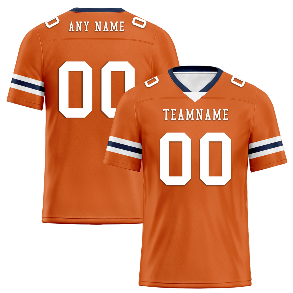 Custom Orange Classic Style Personalized Authentic Football Jersey FBJ02-bd0a70b8