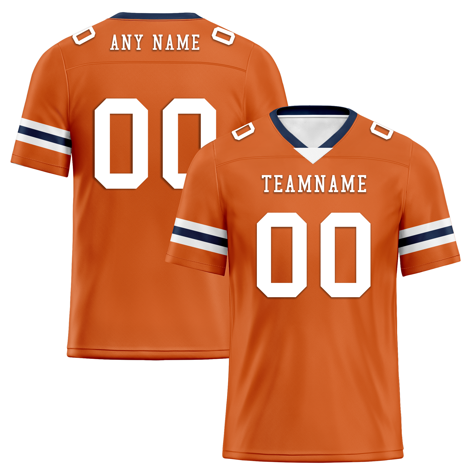 Custom Orange Classic Style Personalized Authentic Football Jersey FBJ02-bd0a70b8