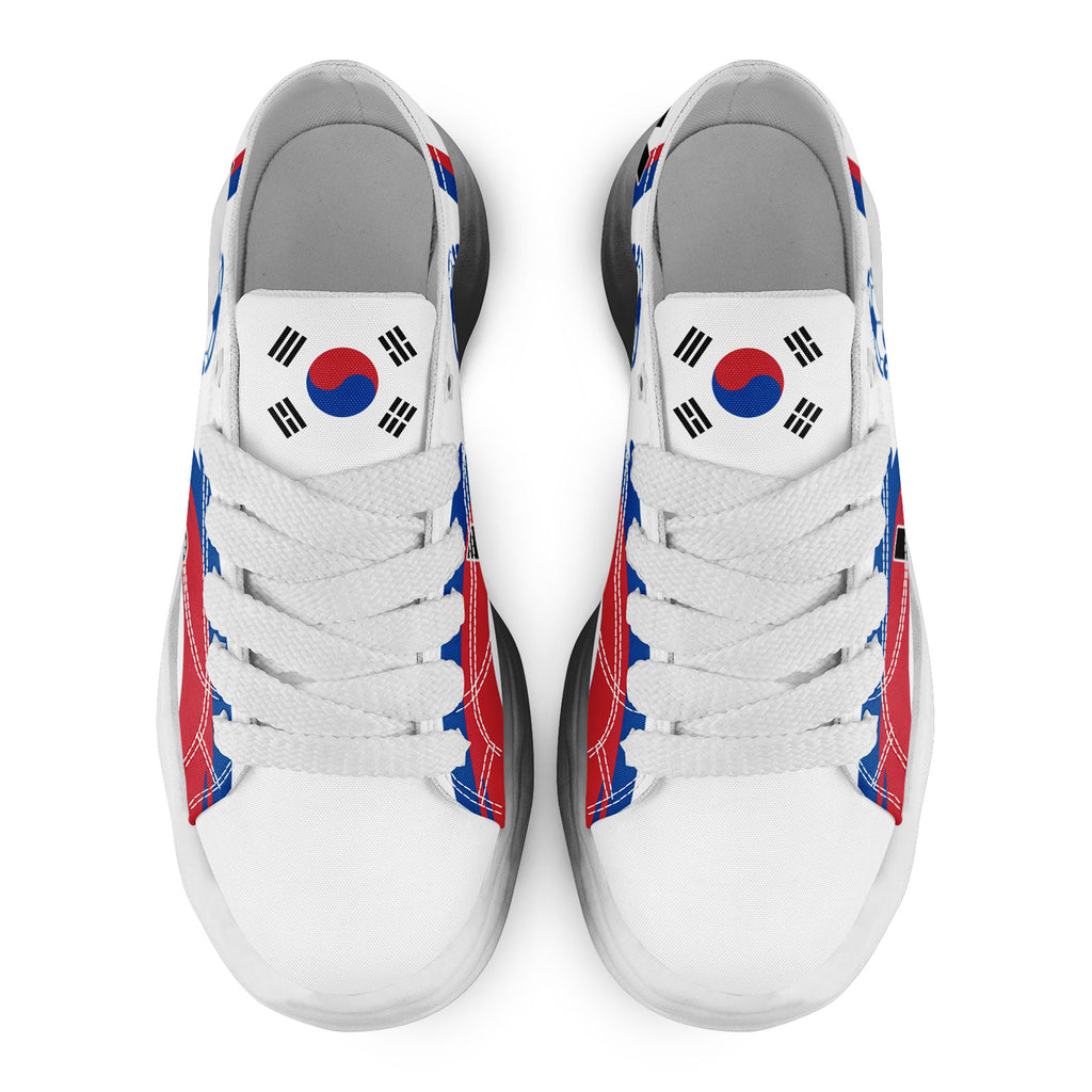 Custom South Korea 2026 World Cup Sneakers DIY Country Flag Running Shoes Lightweight Sport Shoes Gift for Football Fans Personalized Team Name and Logo FN038-F009095-3