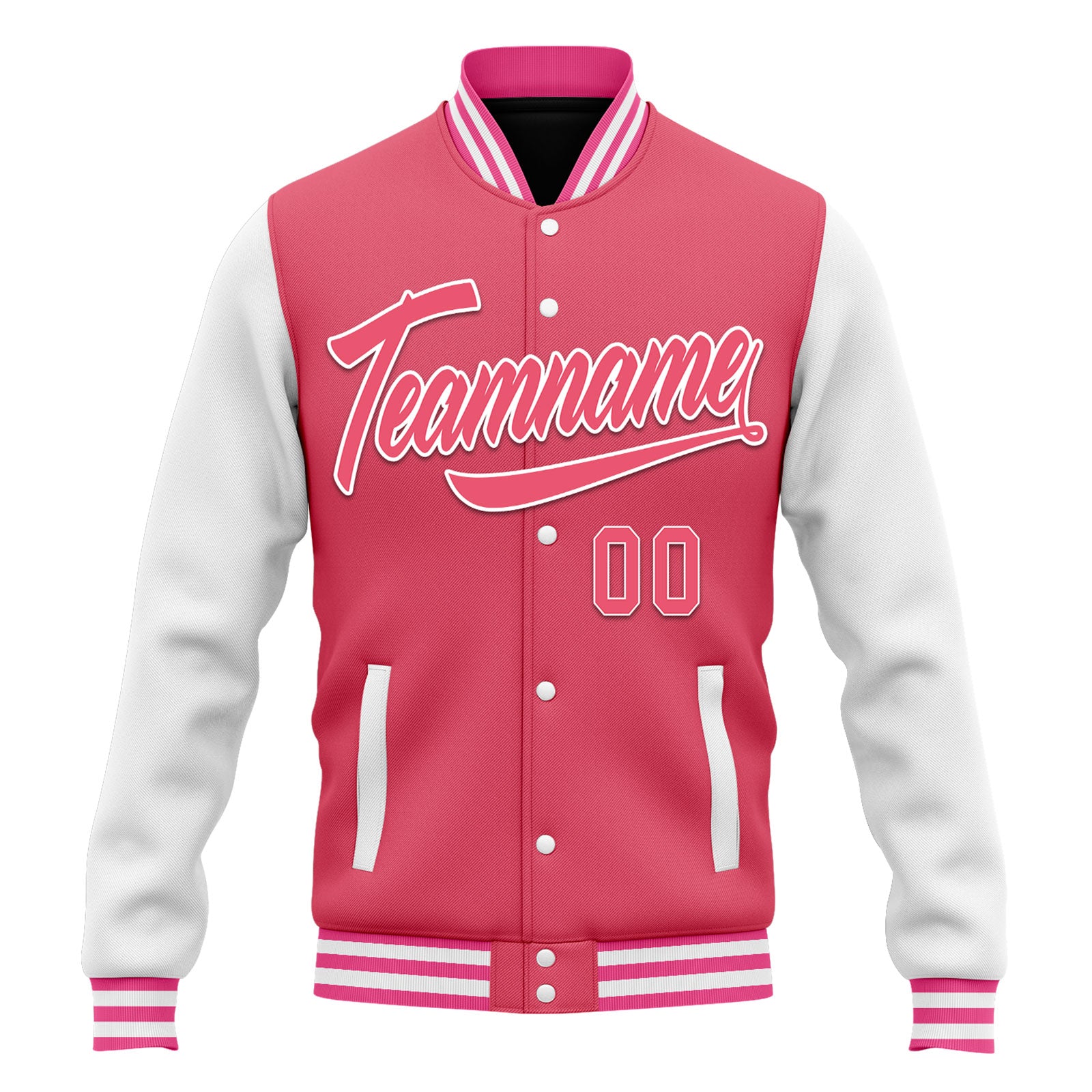 Custom Raglan Sleeves Jacket Bomber Full-Snap Varsity Letterman Personalized Jacket FZ005-D025002-2