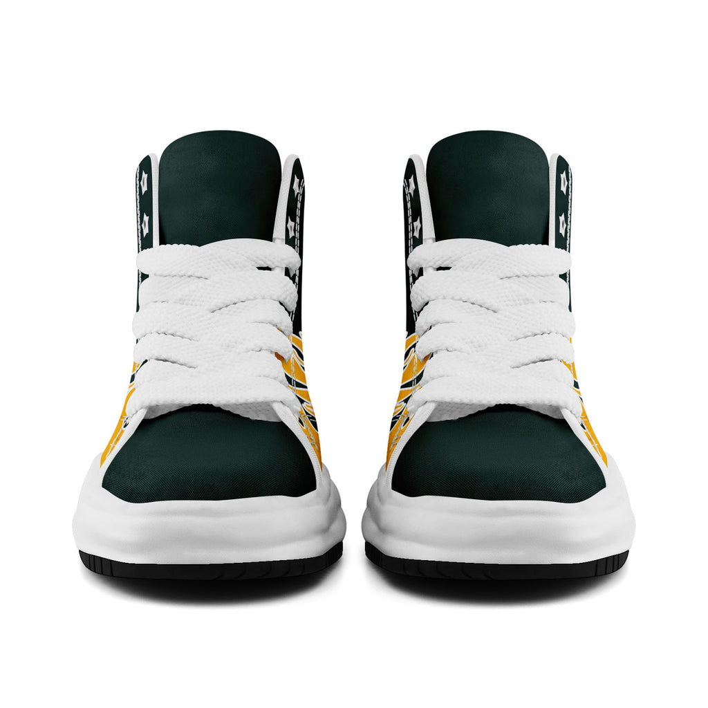 Custom Green Yellow Green Bay Firesoul Shoes Personalized Sneaker FN039-D020272-13