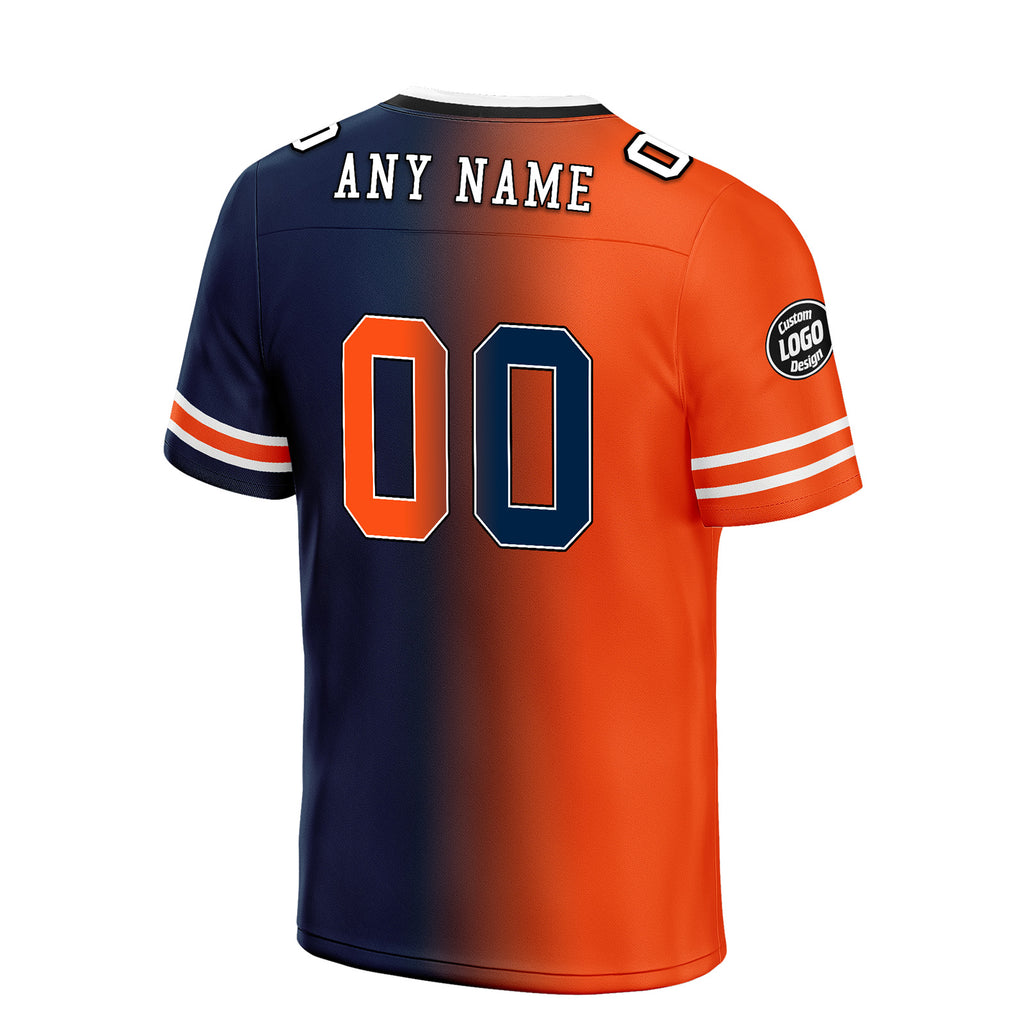 Custom Blue Orange Colorado Personalized Authentic Football Jersey FBJ02-D028017-21