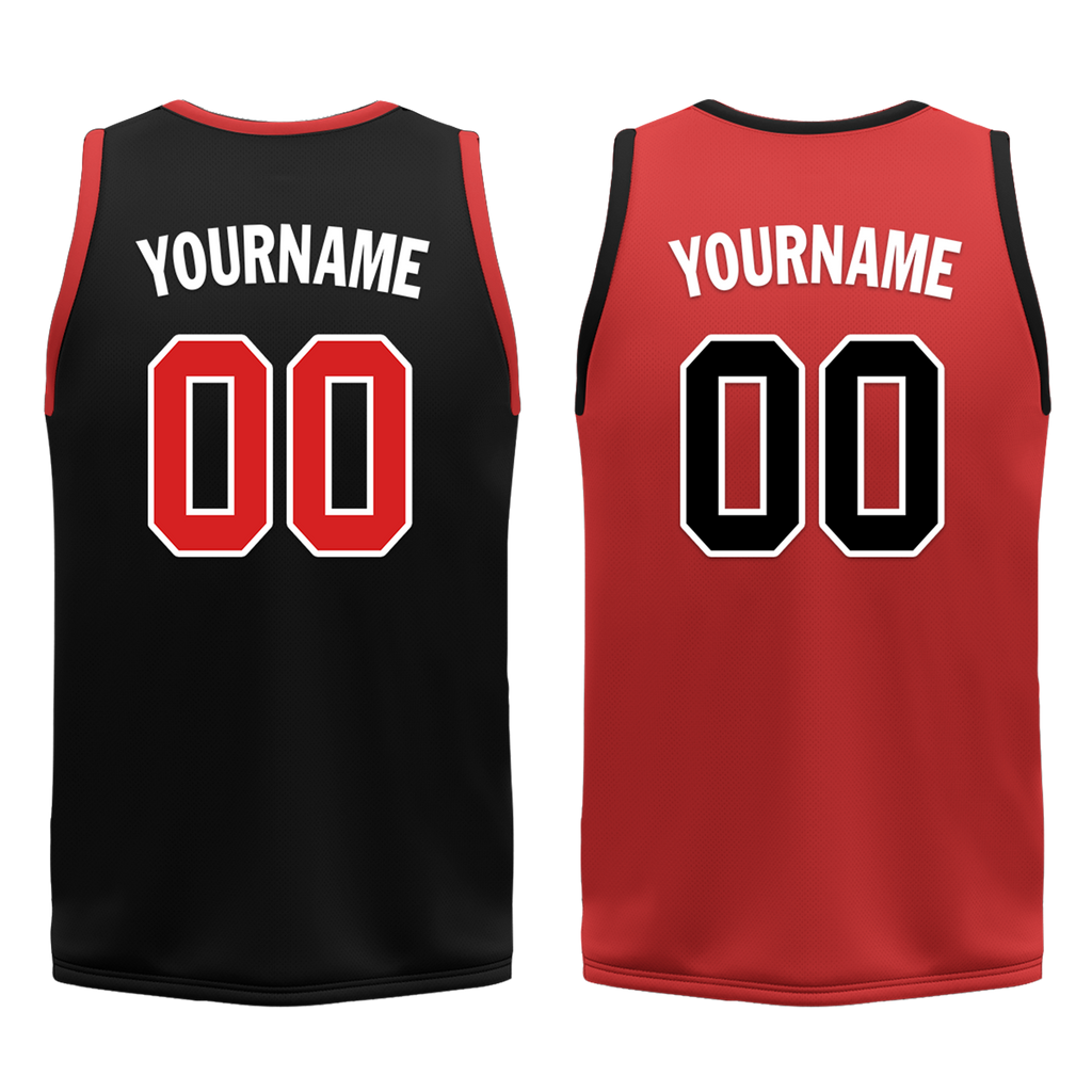 Custom Black White Classic Style Reversible Basketball Uniform Personalized COOLMAX BBJR-D017006